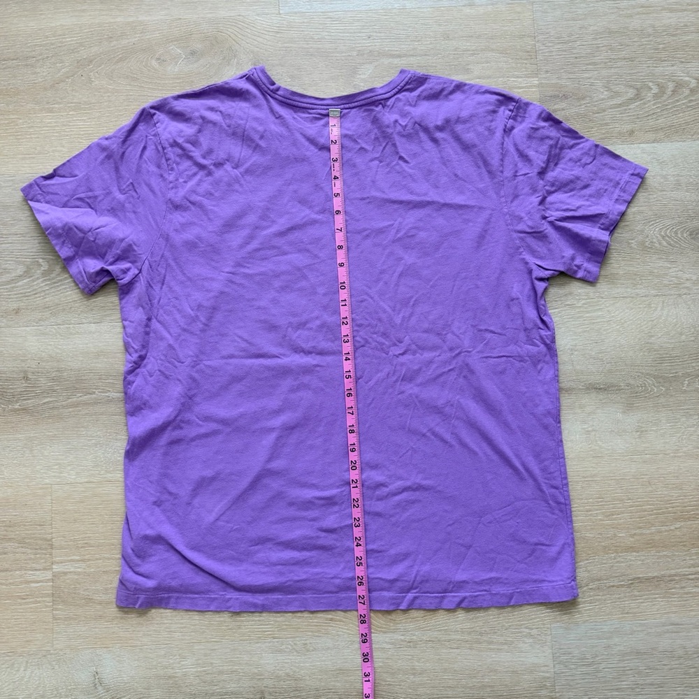 Vintage Polo By Ralph Lauren Single Stitch Pony Logo T-Shirt XL-L Purple - Picture 6 of 6
